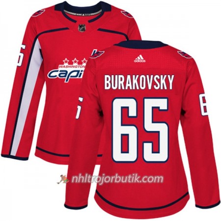 Dame Ishockey Washington Capitals Tröja Andre Burakovsky 65 Adidas 2017-2018 Röd Authentic